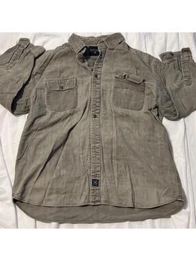 Nautica Corduroy Distressed Button Down Shirt